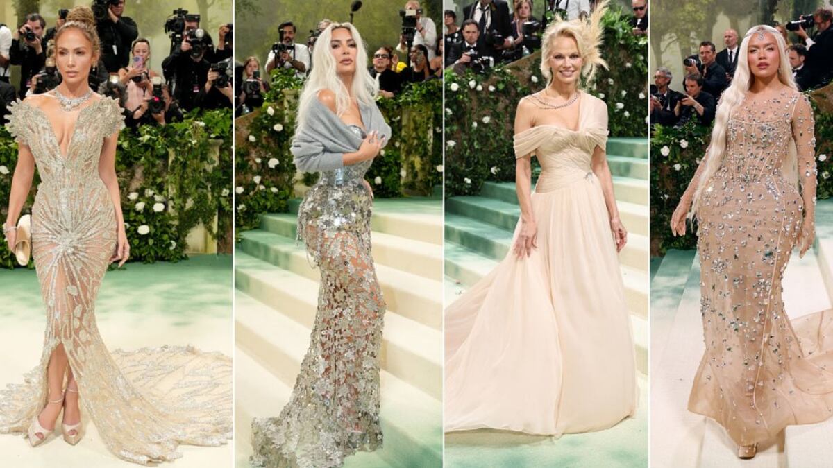 Revelan fotos sin filtros de cómo se verían realmente los rostros de Karol G y JLo en la MET Gala: el resultado es impactante