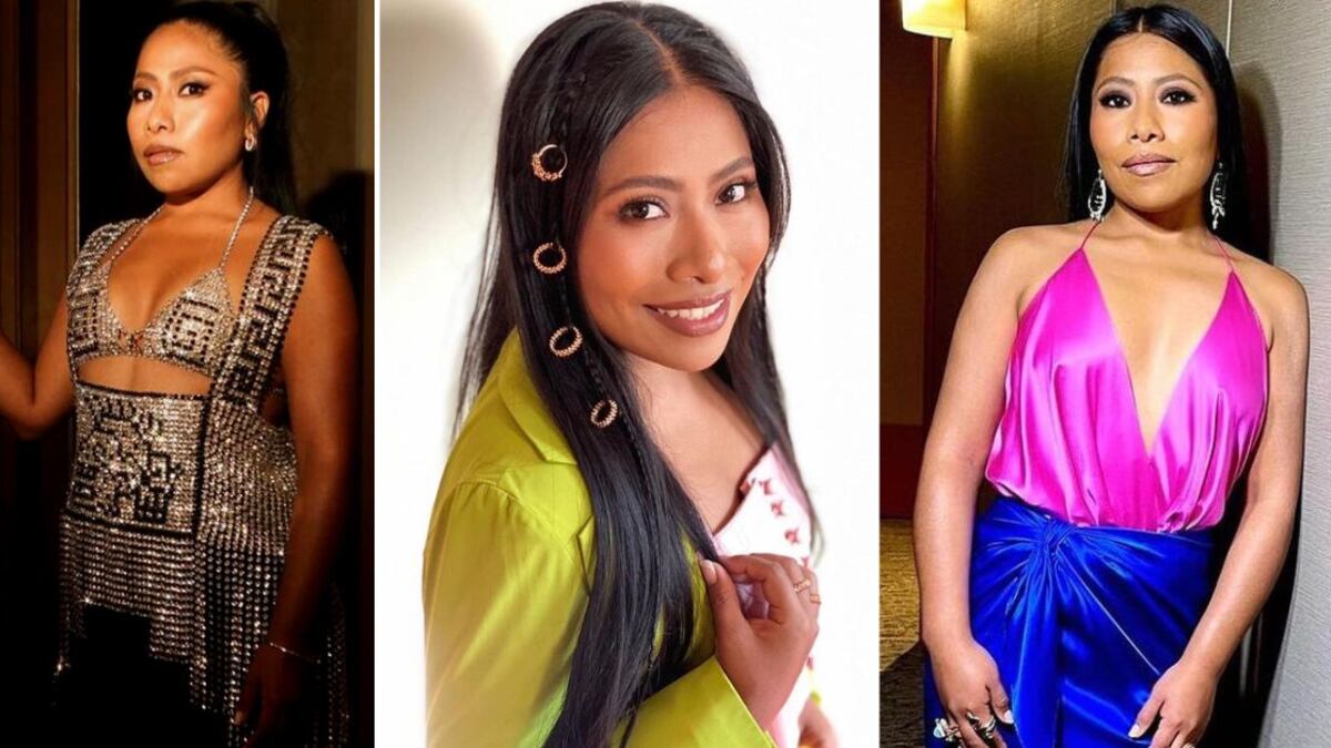 Yalitza Aparicio luciendo prendas de diferentes diseñadores mexicanos