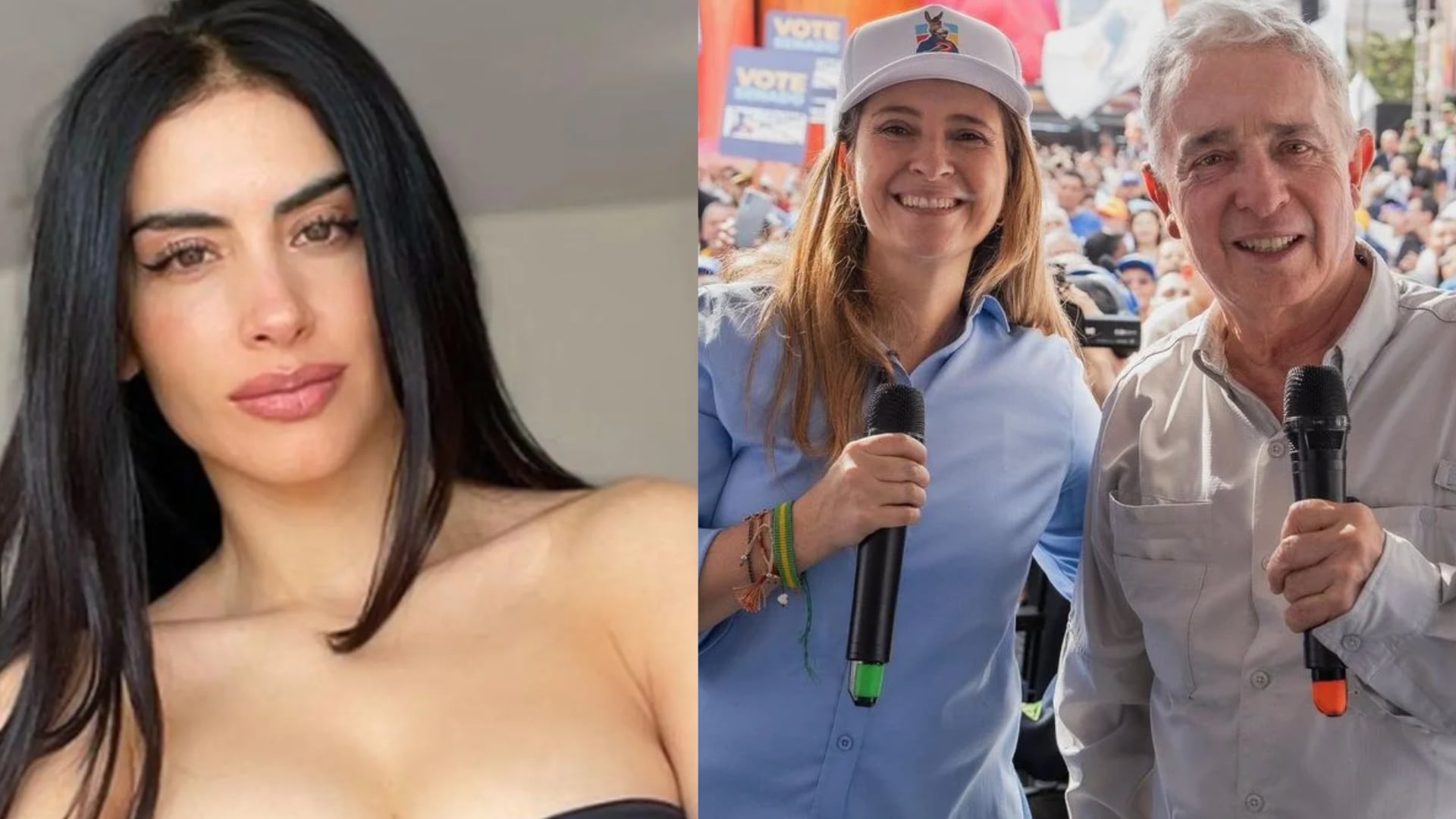 Jessica Cediel, Paloma Valencia y Álvaro Uribe