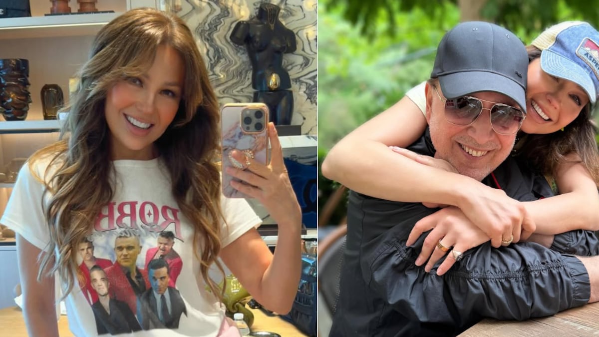 Thalía y Tommy Mottola