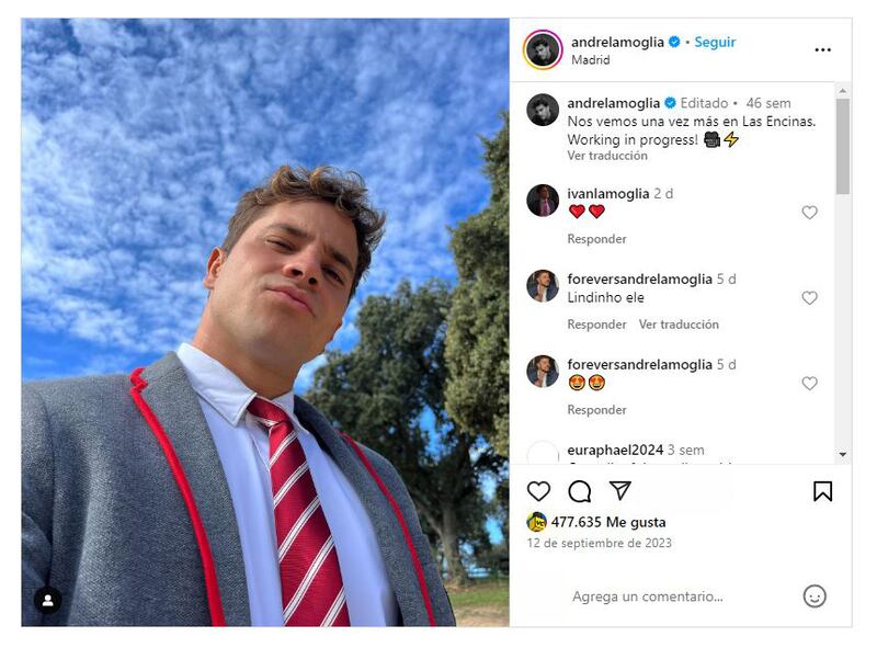 André Lamoglia saltó a la fama por su rol de Iván Cruz Carvalho en 'Élite'