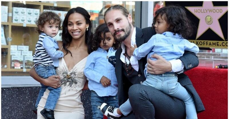 Zoe Saldana e casó en secreto con su novio italiano, Marco Perego