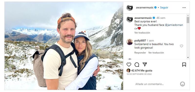 Jamie Dornan junto a su esposa, Amelia Warner