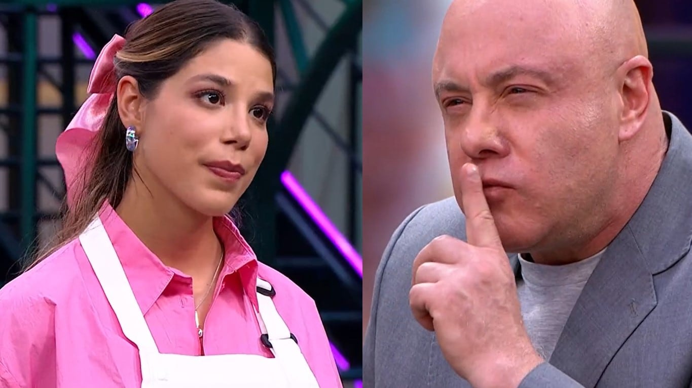 Tal parece que Dominica Duque en 'MasterChef Colombia' no se puede aguantar y Jorge Rausch la tiene que detener