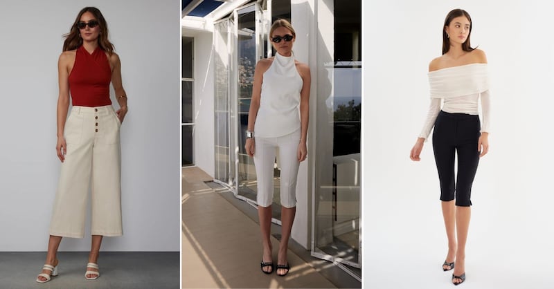 Pantalones capri con zapato mule
