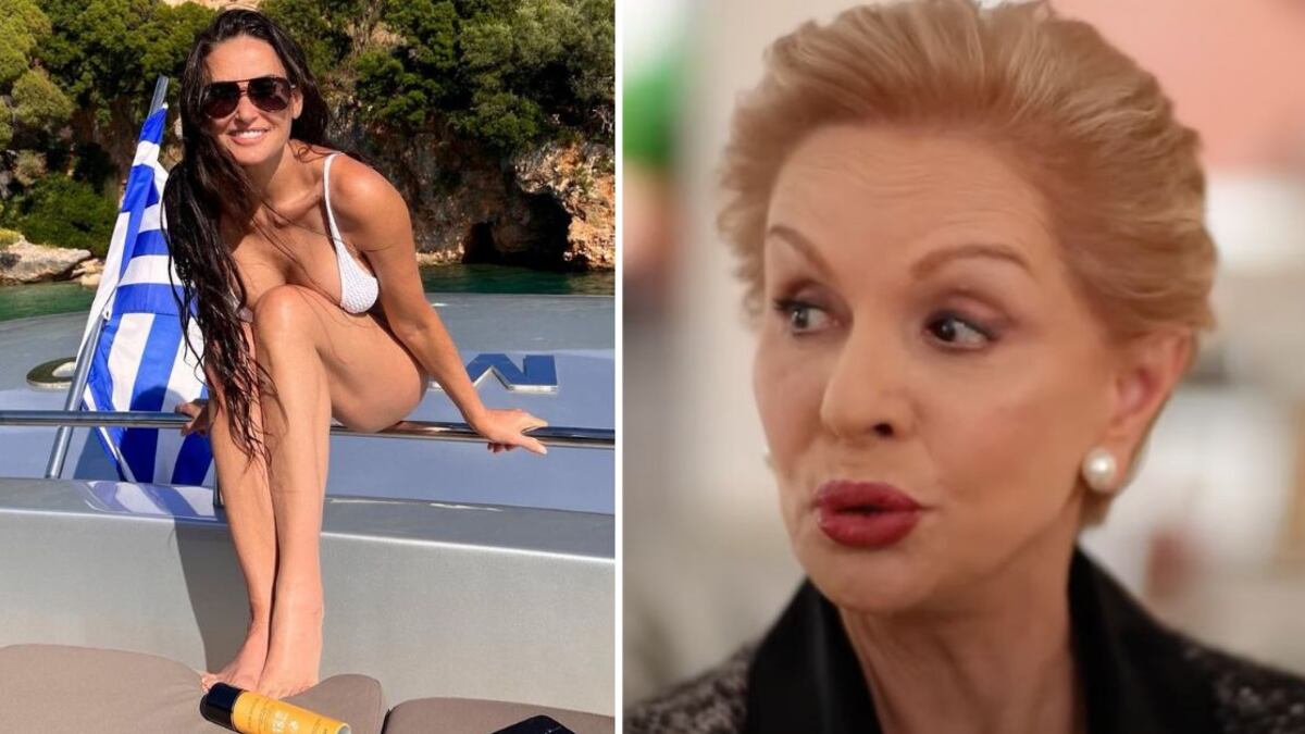 A sus 60 años, Demi Moore tiene el secreto para lucir un traje de baño con elegancia y sensualidad, desafiando las reglas de Carolina Herrera.