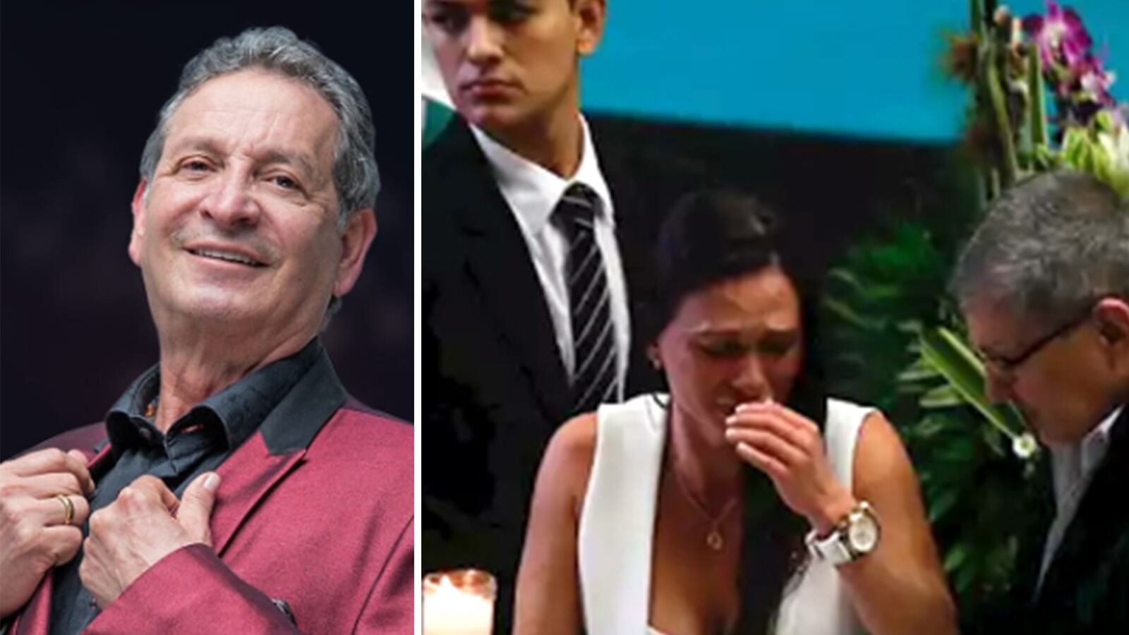 Esposa de Darío Gómez se mostró muy molesta en su entierro.