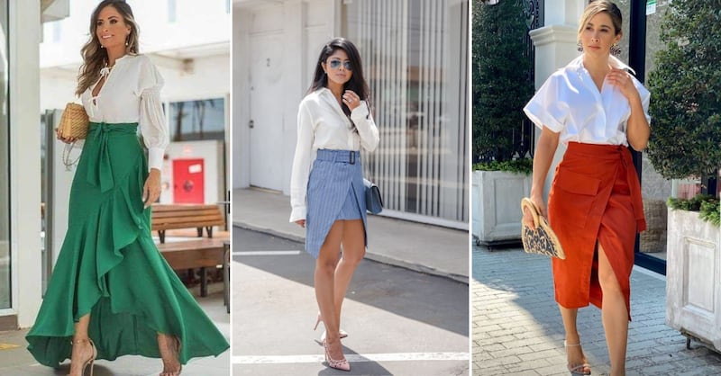 Outfits elegantes con faldas pareo