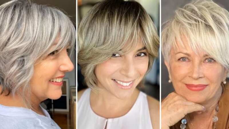 Cortes de cabelo pixie com franja para mulheres de 50+