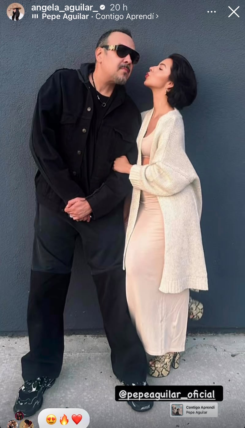 Ángela Aguilar felicita a Pepe Aguilar por el Día del Padre