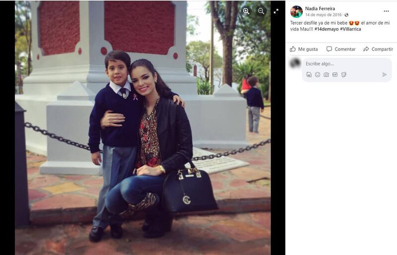 Nadia Ferreira y su sobrino