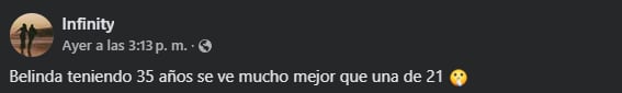 Belinda ha sido señalada por su edad