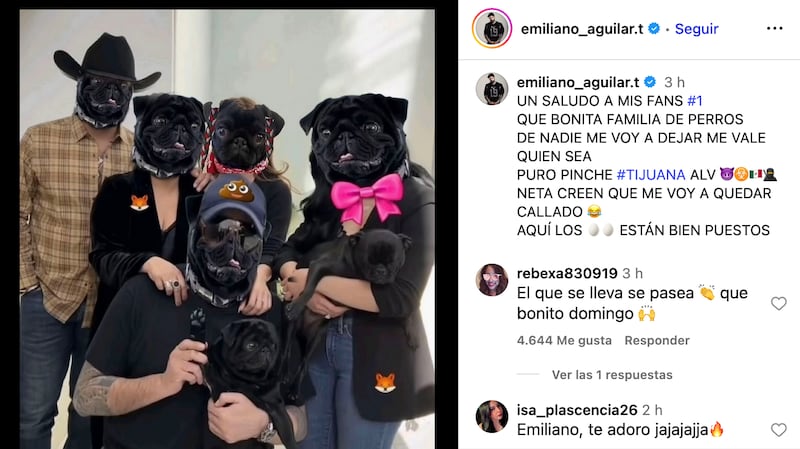 La respuesta de Emiliano Aguilar al controversial posteo de Pepe Aguilar