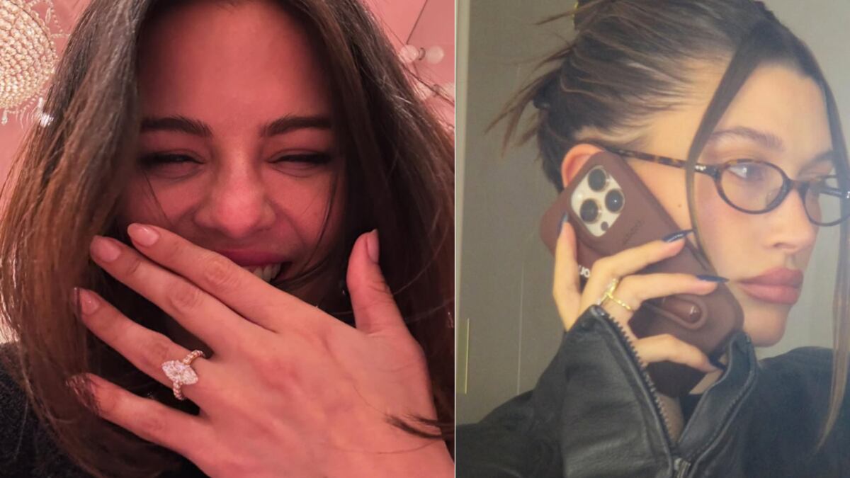 Hailey Bieber reacciona al compromiso de Selena Gomez.