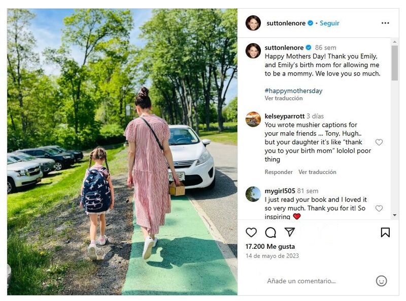 Sutton Foster es madre de una hija con su exesposo Ted Griffin