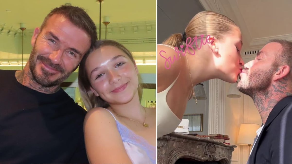 David Beckham suele demostrale afecto a su hija con besos en los labios, una conducta que no todos aprueban
