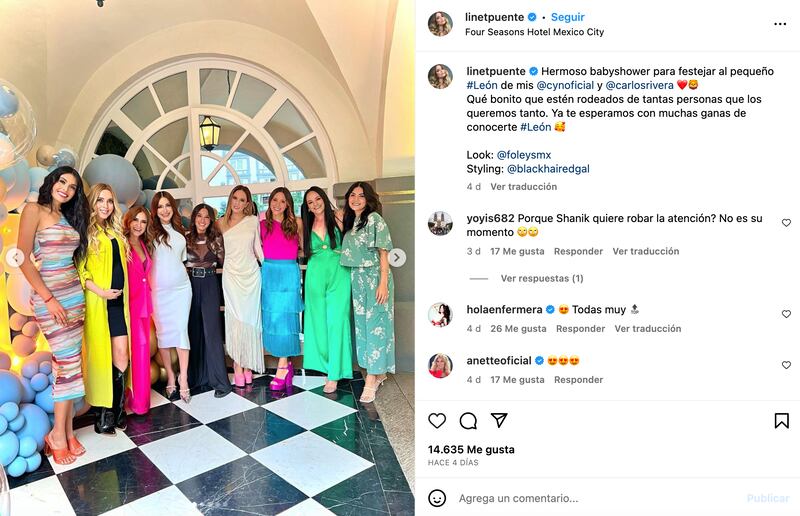 Cynthia Rodríguez festejando su baby shower