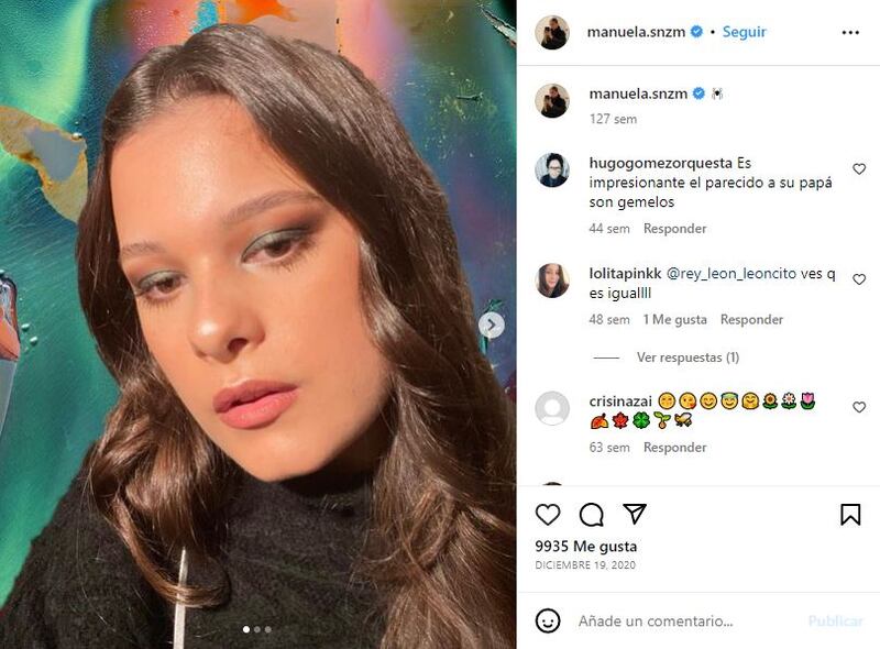 Manuela es la hija mayor de Alejandro Sanz