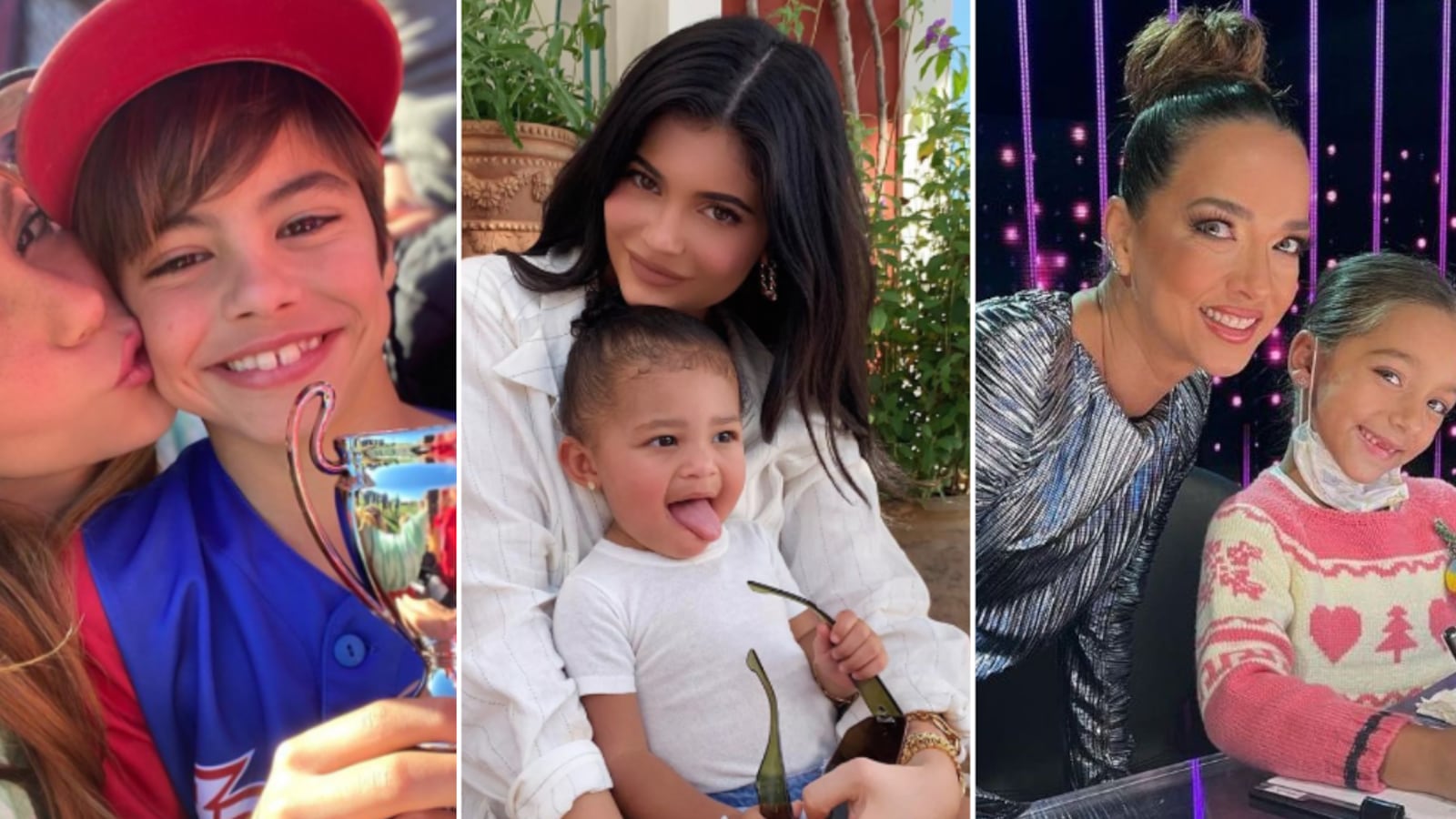Kylie Jenner Adamari López Shakira con sus hijos