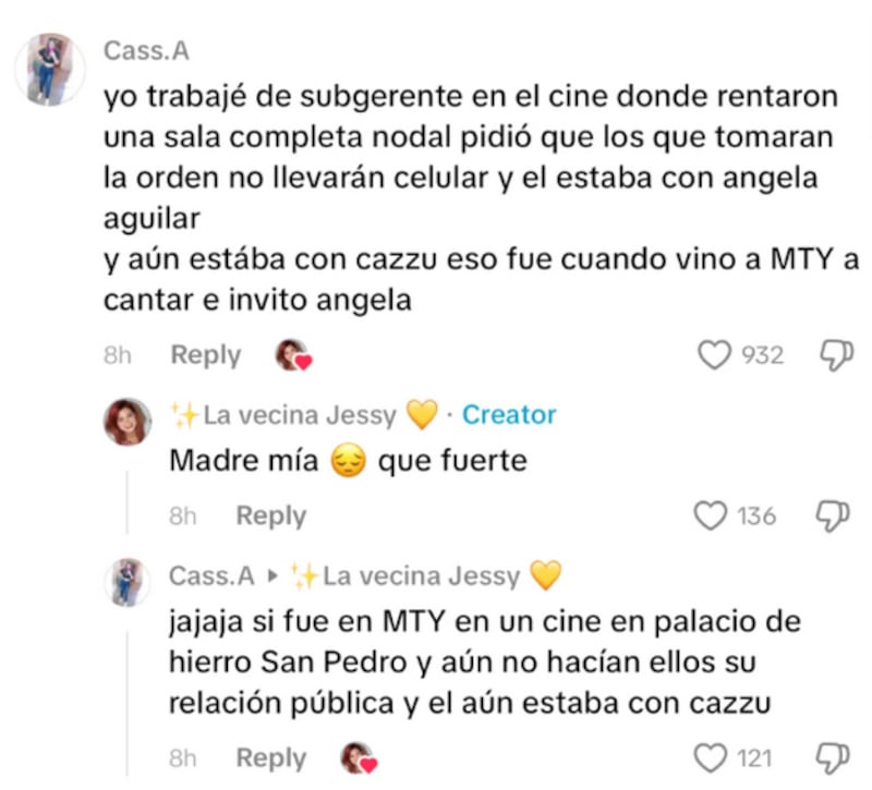 Usuario reveló supuesto testimonio de infidelidad de Nodal a Cazzu con Ángela Aguilar