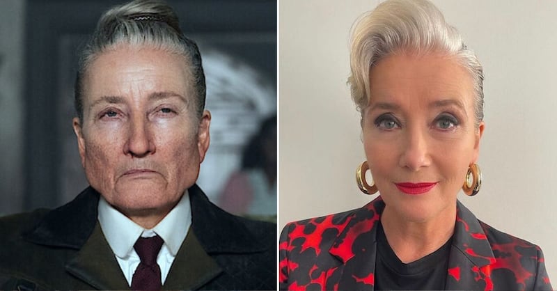 Emma Thompson en 'Matilda' de Netflix y en la vida real