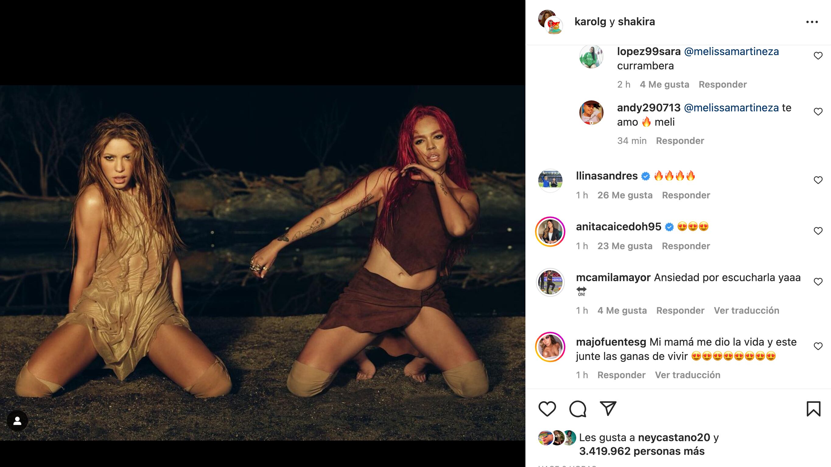 Reacción de Andrés Llinás al anuncio de la canción de Karol G y Shakira