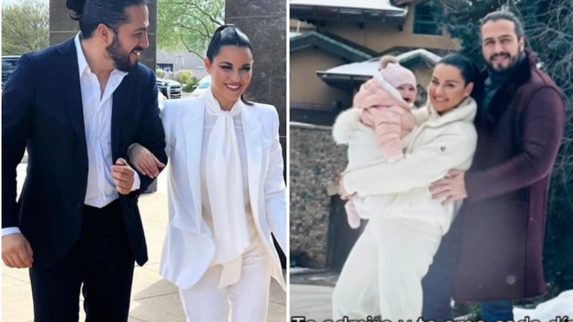 Maite Perroni se luce en un total white.