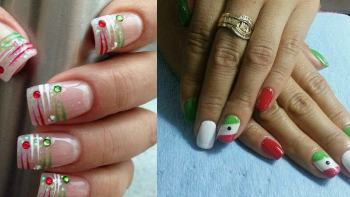 Uñas tricolor para el 15 de septiembre
