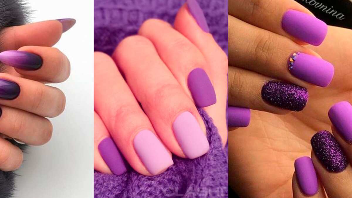 El morado es un tono que transmite delicadeza y elegancia, por lo que es un tono perfecto para llevar en las uñas