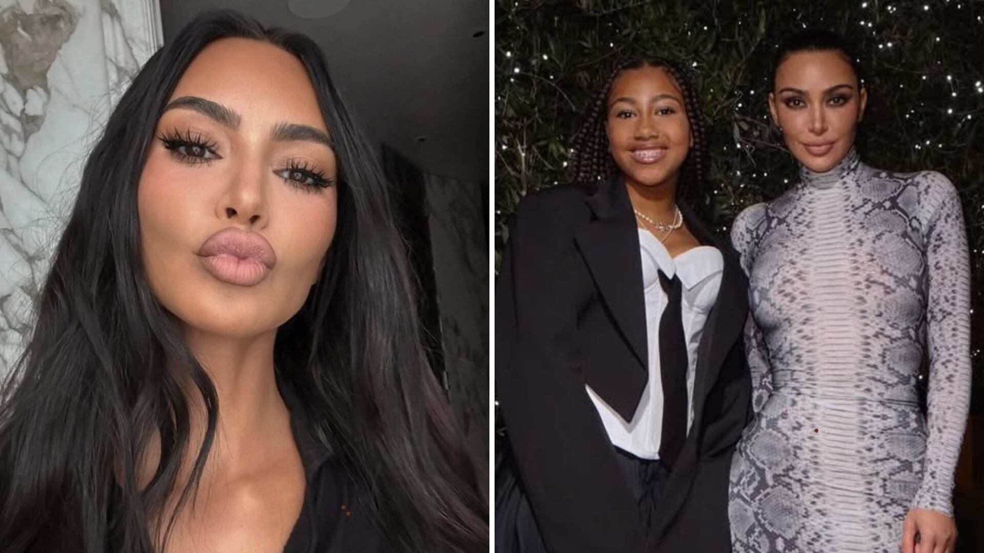 Kim Kardashian y su hija posaron en unas divertidas fotos, pero las criticaron por el material de su vestimenta.