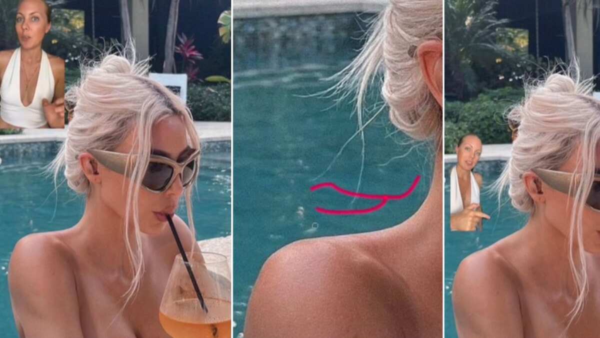 Una fotógrafa que se llama en su cuenta TikTok, “Caroline in the city”, evidenció que algo raro pasaba en una imagen de Kim Kardashian