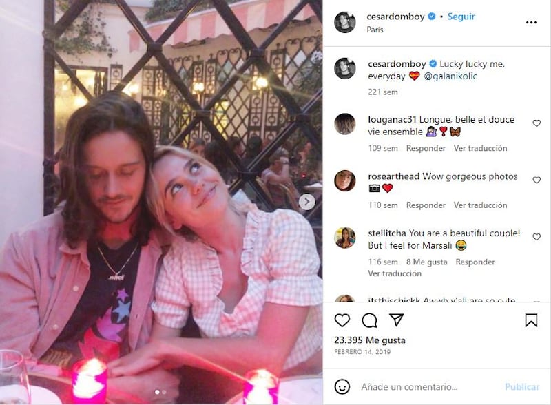 César Domboy junto a su aparente expareja