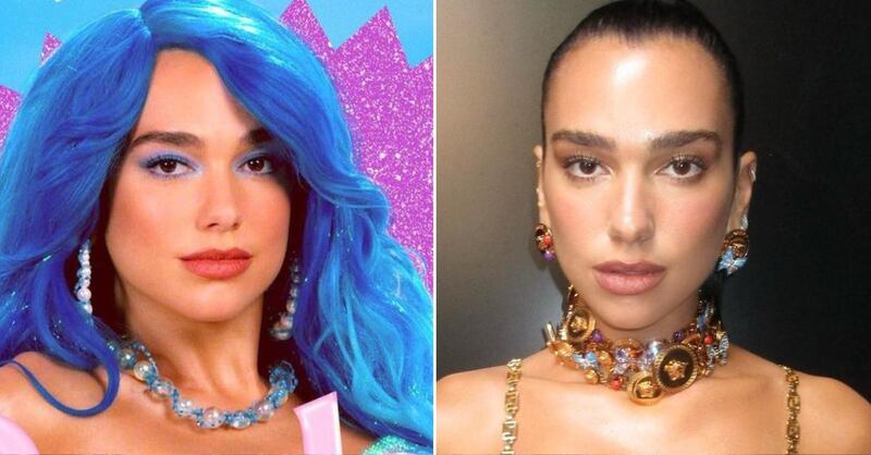 Dua Lipa en 'Barbie' y en la vida real