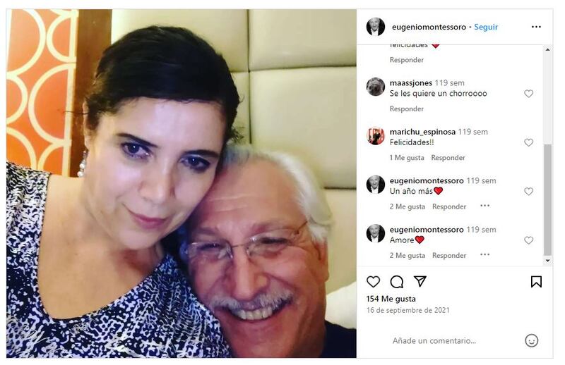 Eugenio Montessoro posando con su aparente pareja