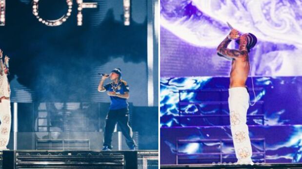 Maluma y Blessd en concierto en México