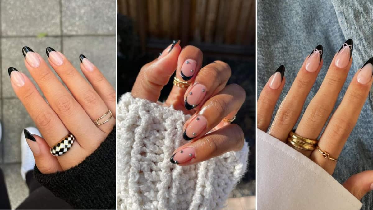 Las uñas francesas negras son perfectas para las mujeres elegantes y audaces
