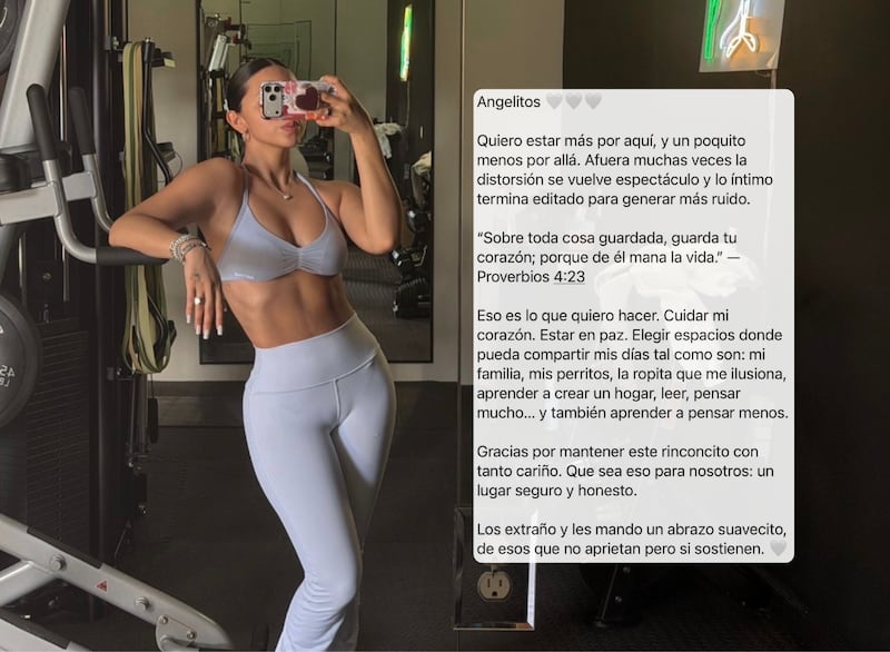 Este fue el mensaje que Ángela Aguilar compartió en su canal de difusión de WhatsApp