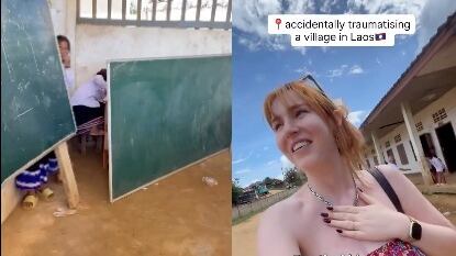 Niños en Laos confunden a mujer blanca con fantasma; reacción se vuelve viral