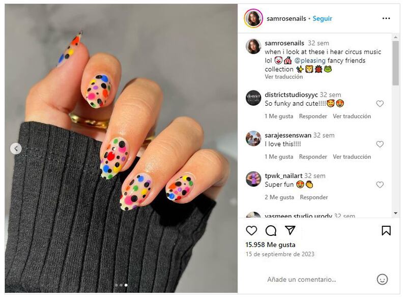 Las 'dot nails' son la última tendencia en cuanto a manicuras para esta temporada primaveral