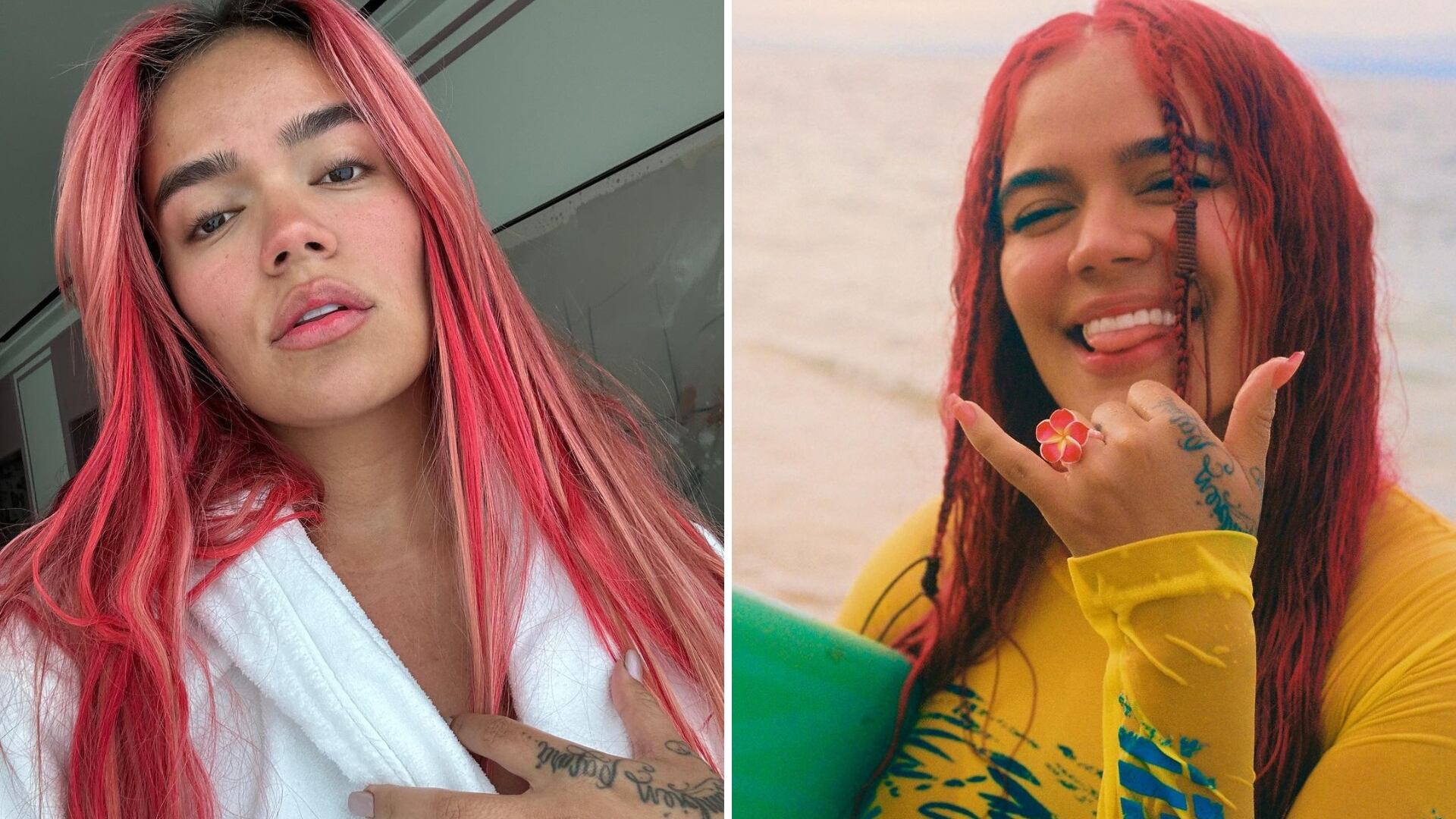 Karol G ahora sin filtro ni maquillaje.