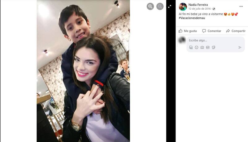 Nadia Ferreira y su sobrino
