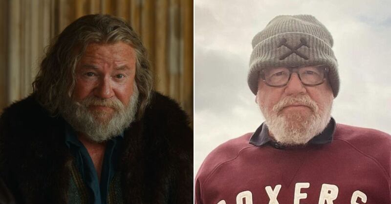Ray Winstone en 'Damsel' y en la vida real