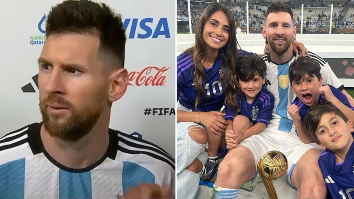 Lionel Messi junto a su esposa, Antonela Rocuzzo y sus tres hijos