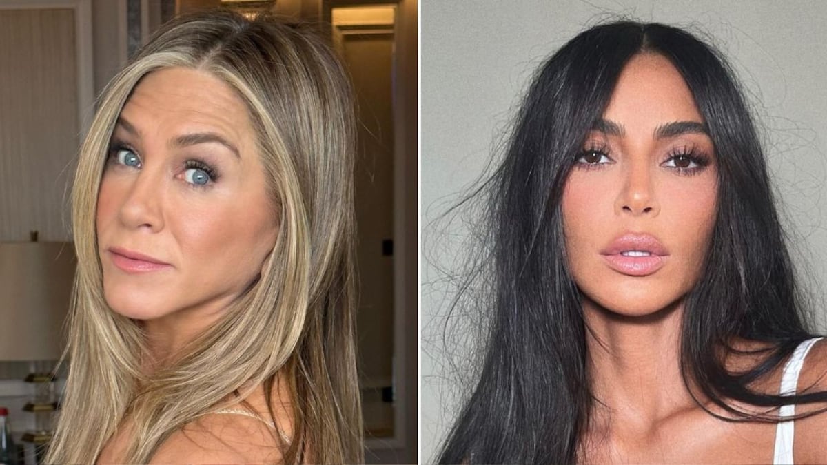 Jennifer Aniston y Kim Kardashian aparentemente tuvieron la misma fuente de inspiración para uno de sus looks