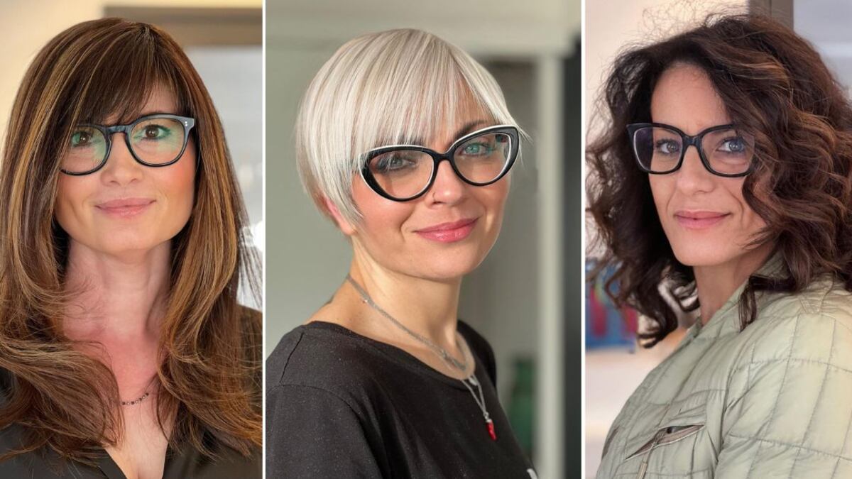 Las mujeres maduras que usan lentes deben escoger con cuidado su corte de cabello