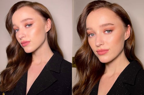 Phoebe Dynevor, de “Bridgerton”, es la elegancia en un traje de tweed negro