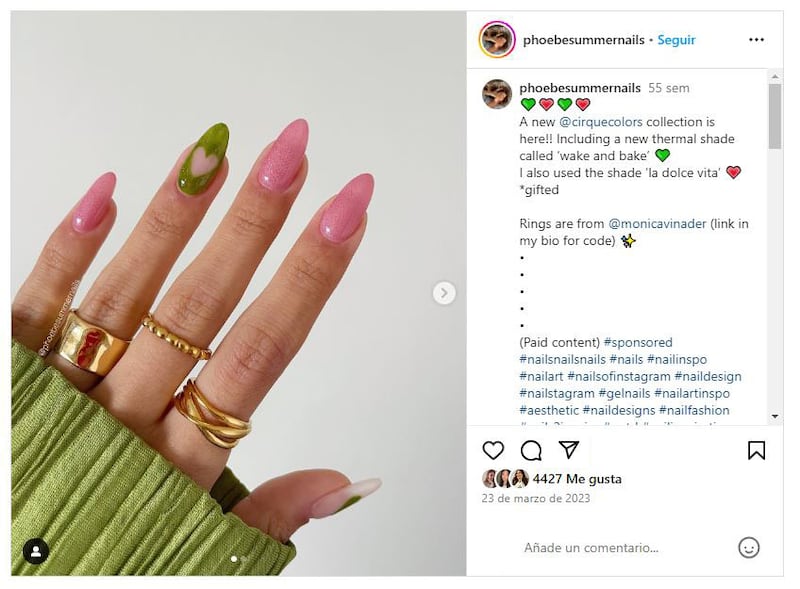 Las 'bubblegum nails' son la última tendencia en cuanto a manicura primaveral
