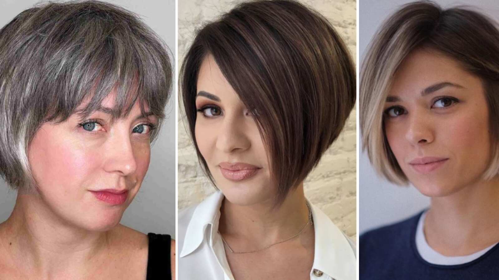 Cortes de pelo lacio y cortos para mujeres