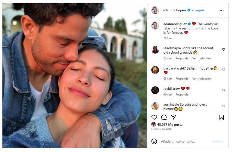 Adam Rodriguez con su esposa, Grace Gail