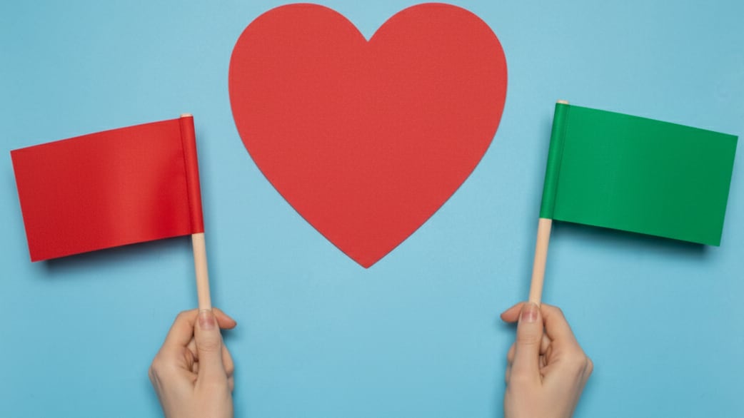 Banderas rojas y verdes